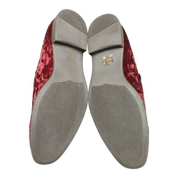 MEN\'S AMALI HAUSER2 BURGUNDY CRUSHED VELVET SLIP ON DRESS SHOE SIZE 14D. main image 6